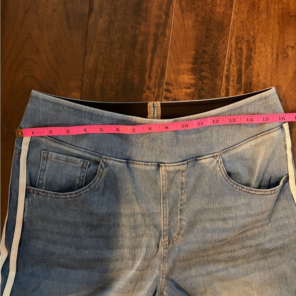 HALARA Flex High Waisted Stripe Wide Leg Jean with Pockets LARGE TALL - Picture 8 of 9